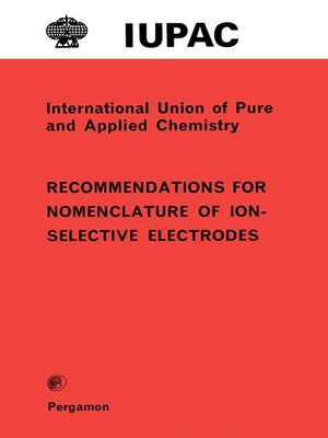 cover image of Recommendations for Nomenclature of Ion-Selective Electrodes